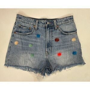 Lucky Brand Lucky Pins Denim Jean Shorts Women Adult Size 2 Or 26 Blue